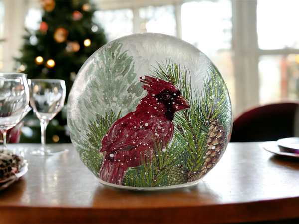 LED Frosted Cardinal Orb