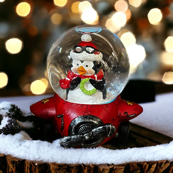 LED Holiday Character Snow Globe