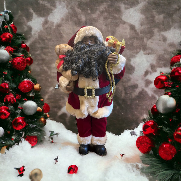 Standing African American Santa