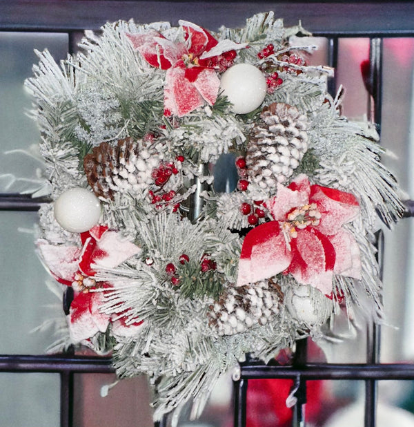 Snow Covered Holiday Wreath