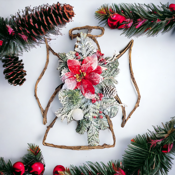Angel Wreath w/Berry and Poinsettia