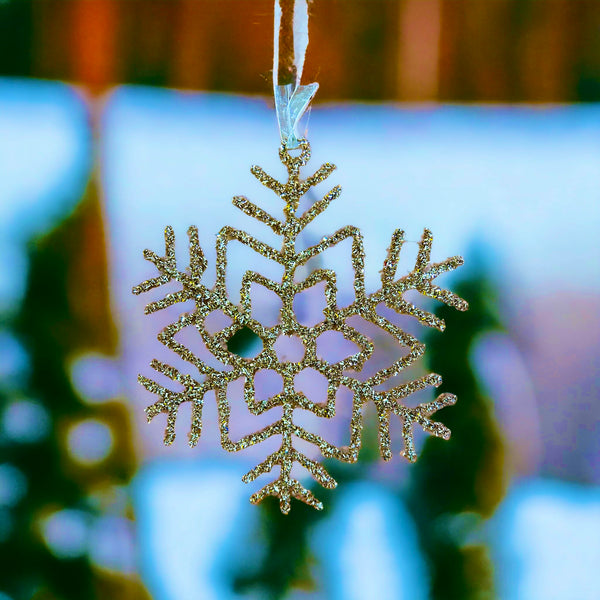 Golden Tinsel Snowflake