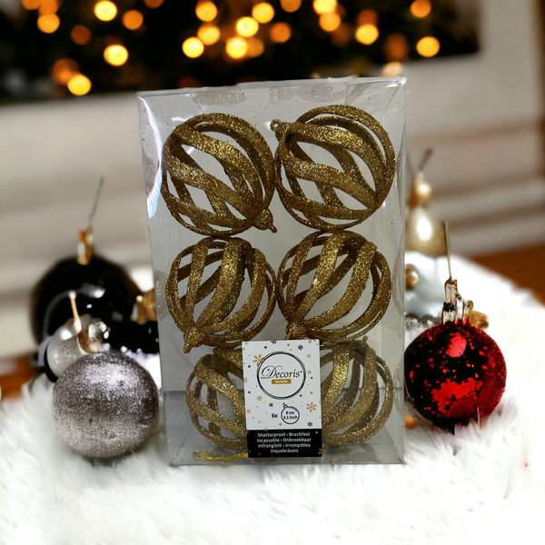 6 Pcs Cutout Swirl Ornament Set