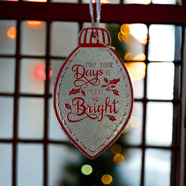 Ornament Shaped Holiday Sign